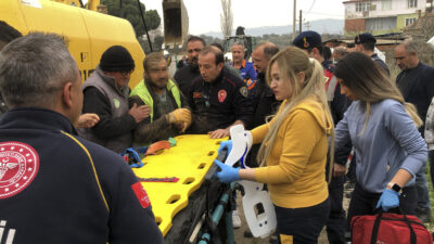 Aydın'da göçük altında kalan işçi kurtarıldı