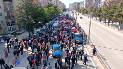 Afyonkarahisar'da siyasi partiler yürüyüş etkinliği gerçekleştirdi