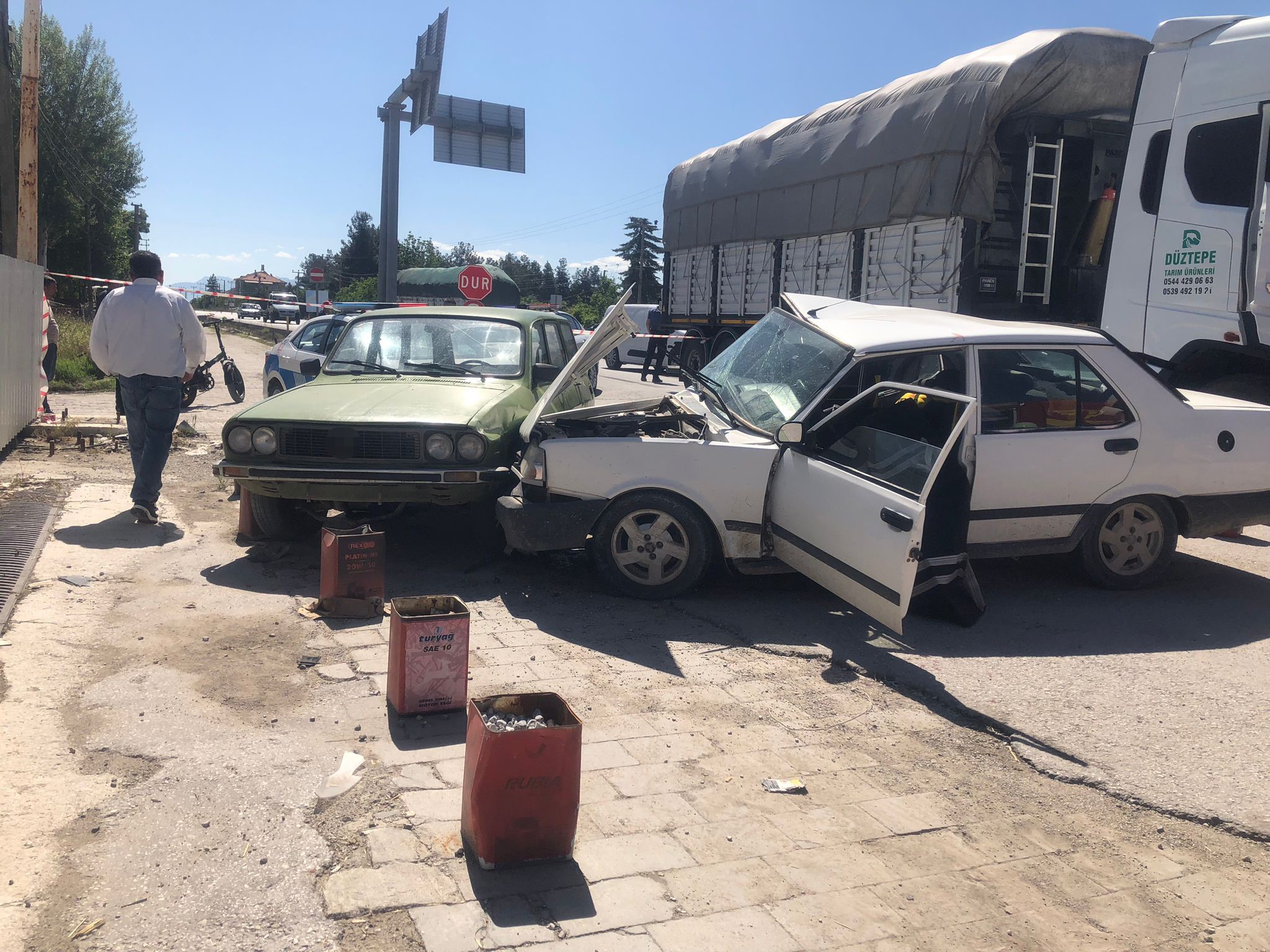 Denizli’nin Bozkurt ilçesinde kavşaktan