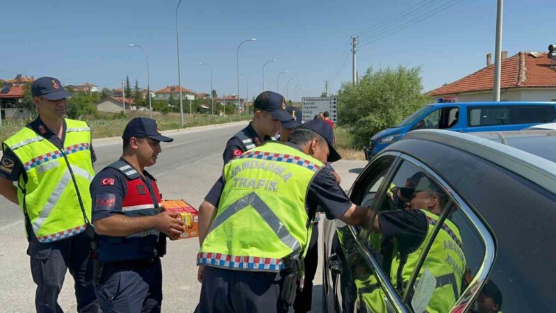 Bolvadin’de jandarma ekipleri 11 gün boyunca trafik denetimi yaptı