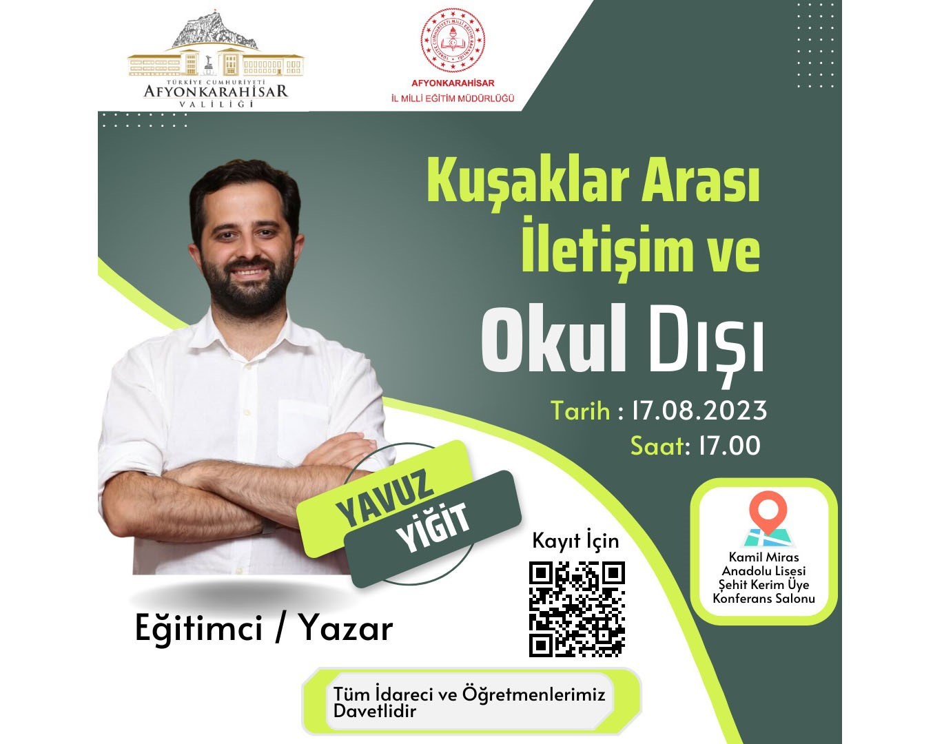 EĞİTİMCİ YAVUZ YİĞİT, OKUL