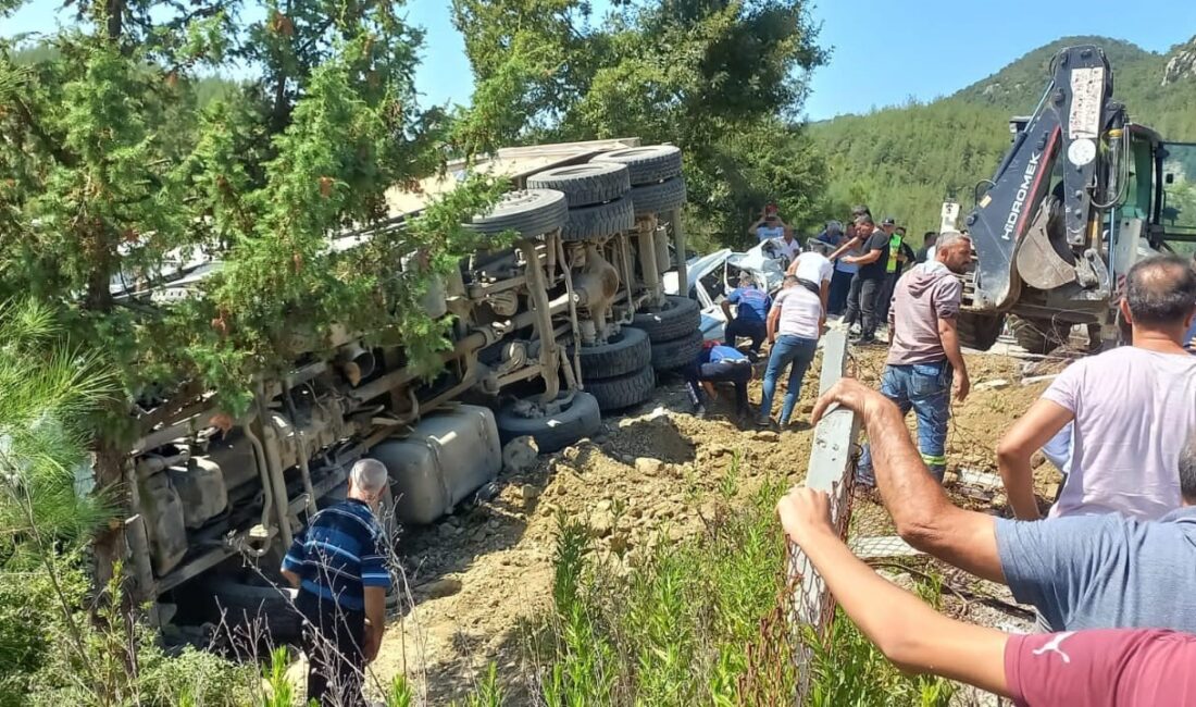 Kahramanmaraş’ta freni patlayan kamyon,