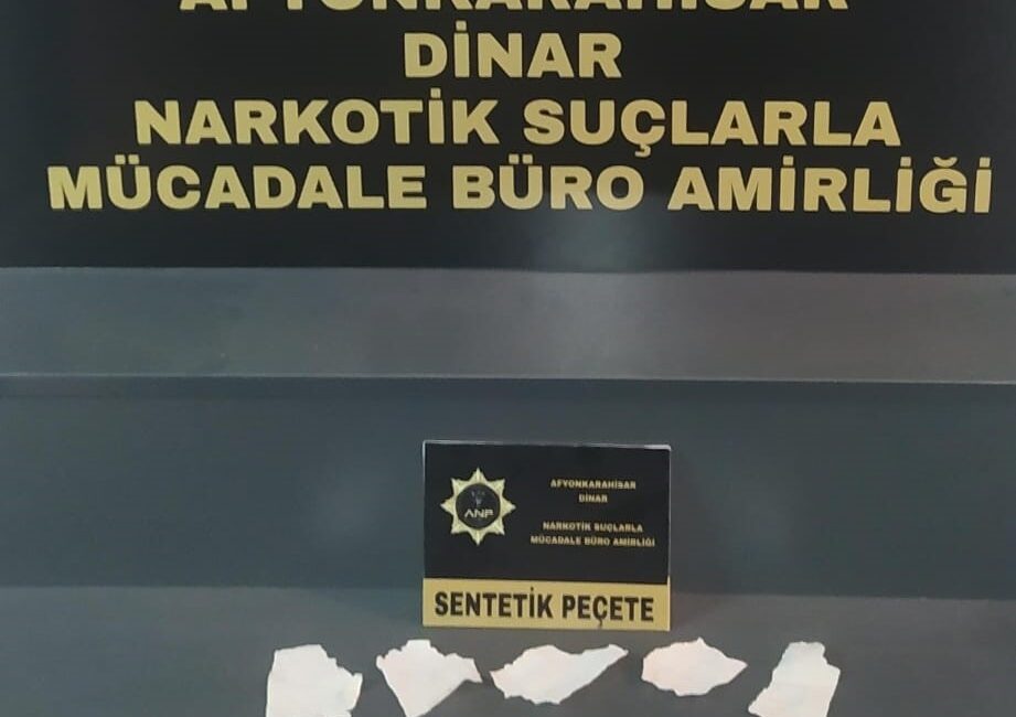 Afyonkarahisar’da peçeteye emdirilmiş bin