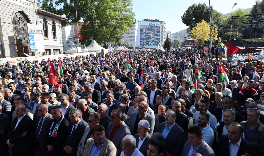 Afyonkarahisar’da Filistin’e destek mitingi