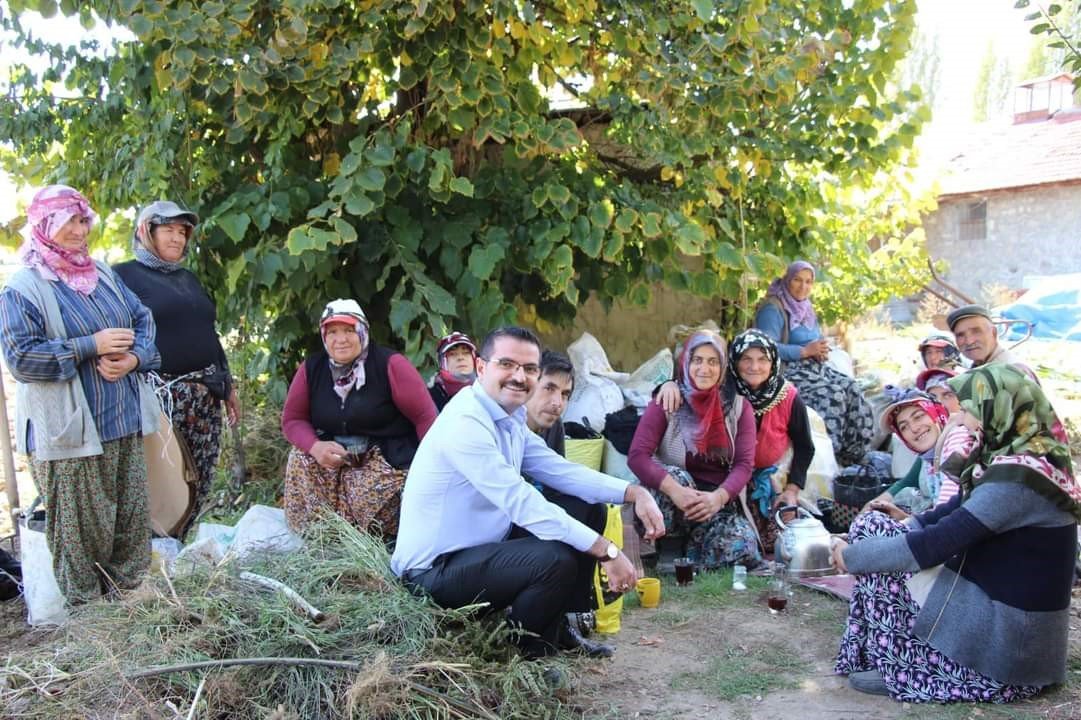 Kaymakam Han, işçilerle patates topladı