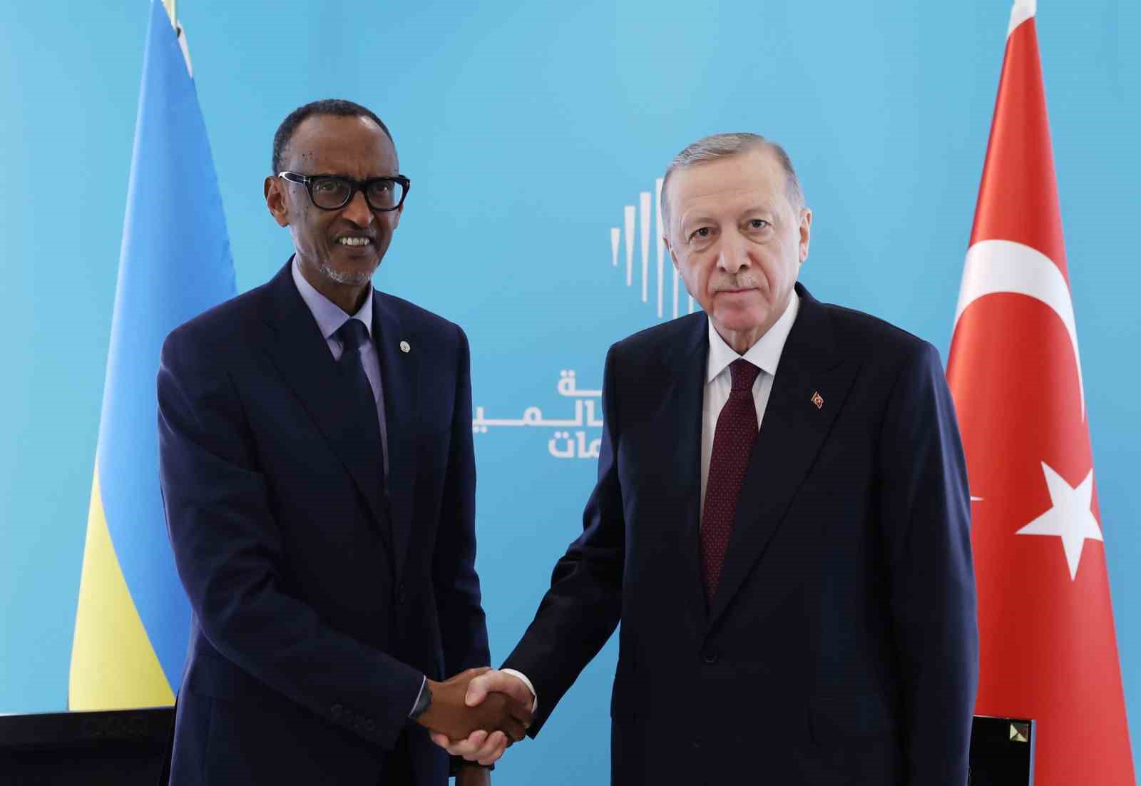 Cumhurbaşkanı Erdoğan, Ruanda Devlet Başkanı Kagame ile bir araya geldi