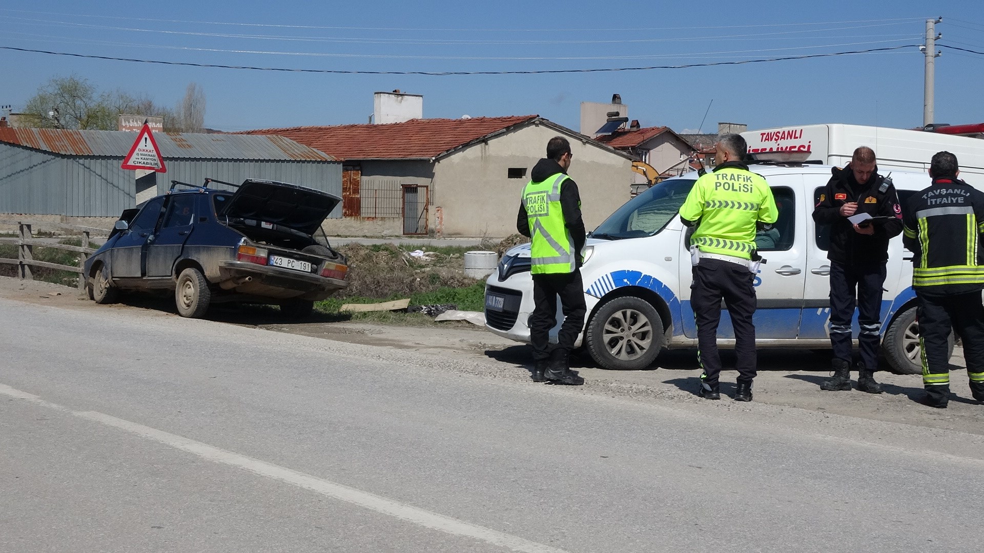 Tavşanlı’da  feci kaza!