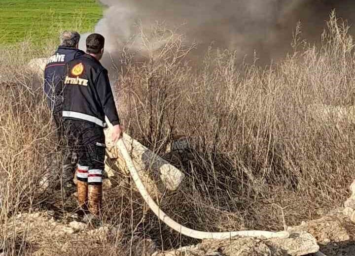 Lastik yangını çevre kirliliğine neden oldu