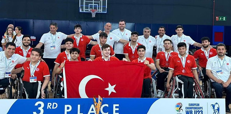 Tekerlekli Sandalye Basketbol  Takımı Avrupa üçüncüsü oldu