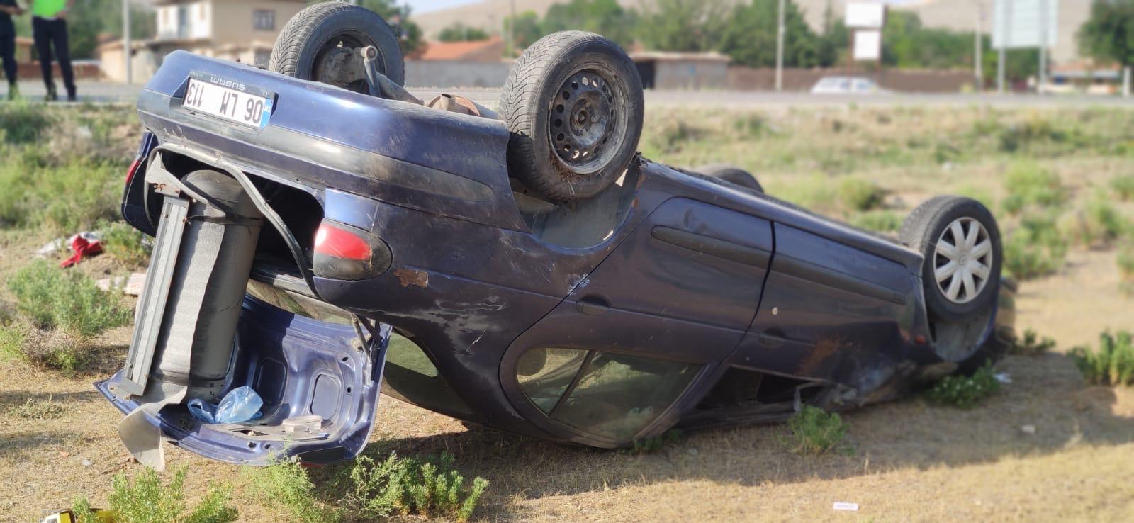 Afyonkarahisar’da devrilen otomobilin sürücüsü öldü