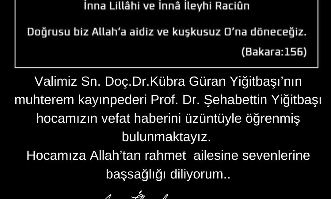 Vali Kübra Güran Yiğitbaşı’nın