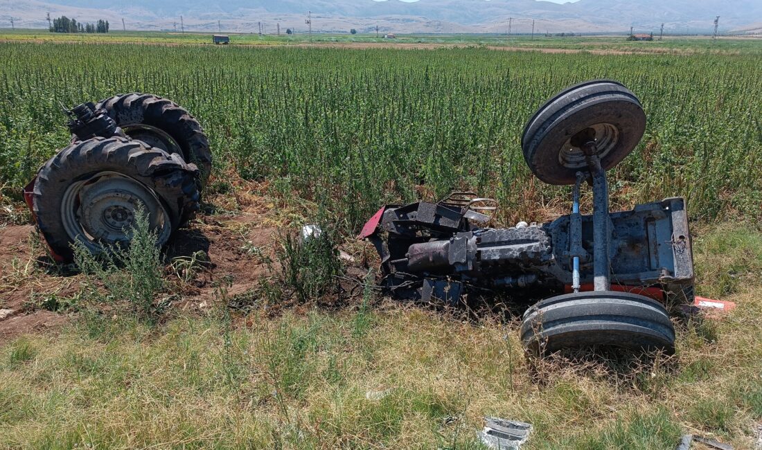 Afyonkarahisar’da traktör ile tırın