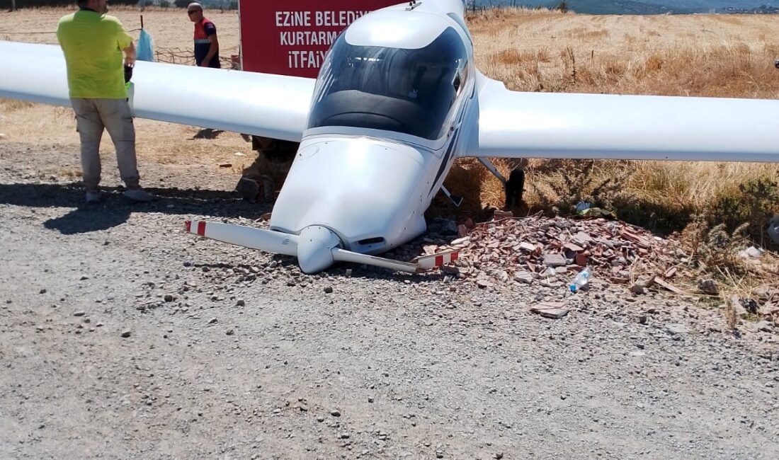 Çanakkale‘nin Ezine ilçesinde havada