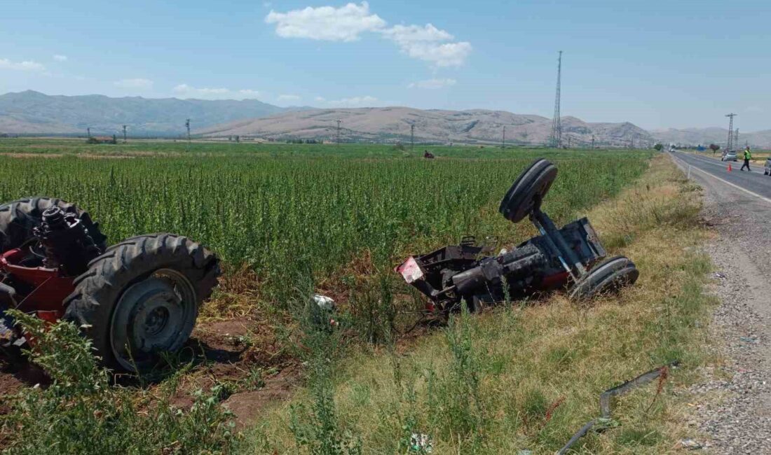 Afyonkarahisar’da traktör ile tırın