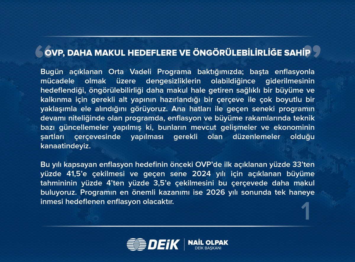 Cumhurbaşkanı Yardımcısı, Orta Vadeli Program’a dair önemli bir değerlendirme yaptı