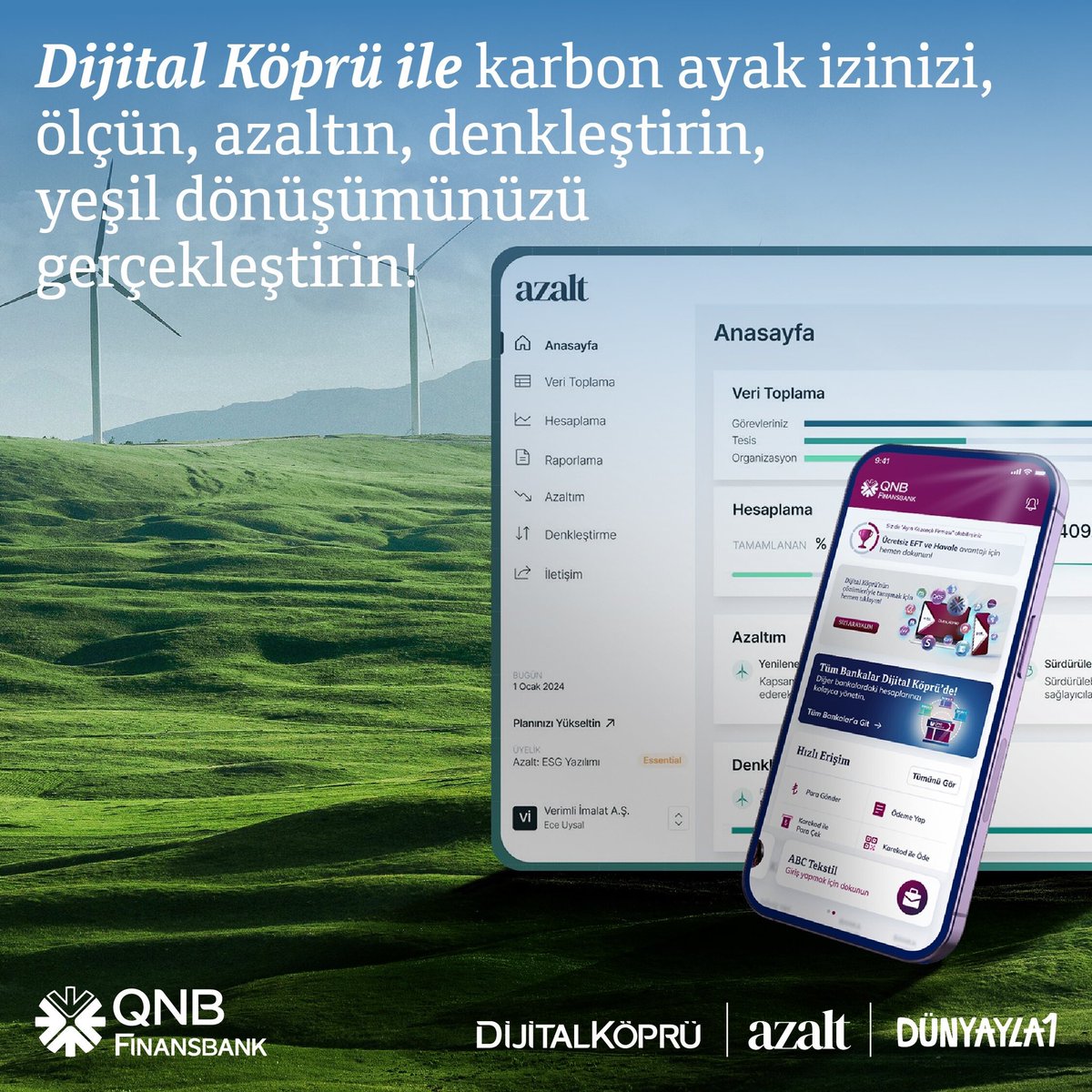 QNB Finansbank, KOBİ’lerin Sürdürülebilirlik Hedeflerine Yardımcı Olmak İçin Yeni Bir Çözüm Sunuyor