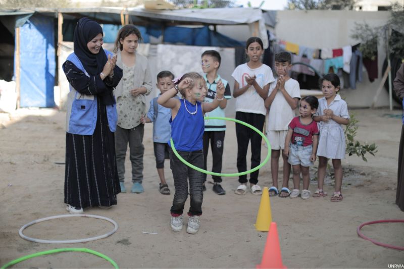 UNRWA, Gaza’daki Çocuklara Destek Sunuyor