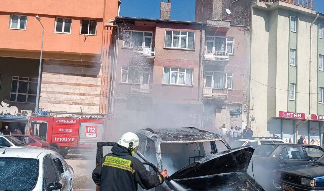 Afyonkarahisar’da bir araçta çıkan