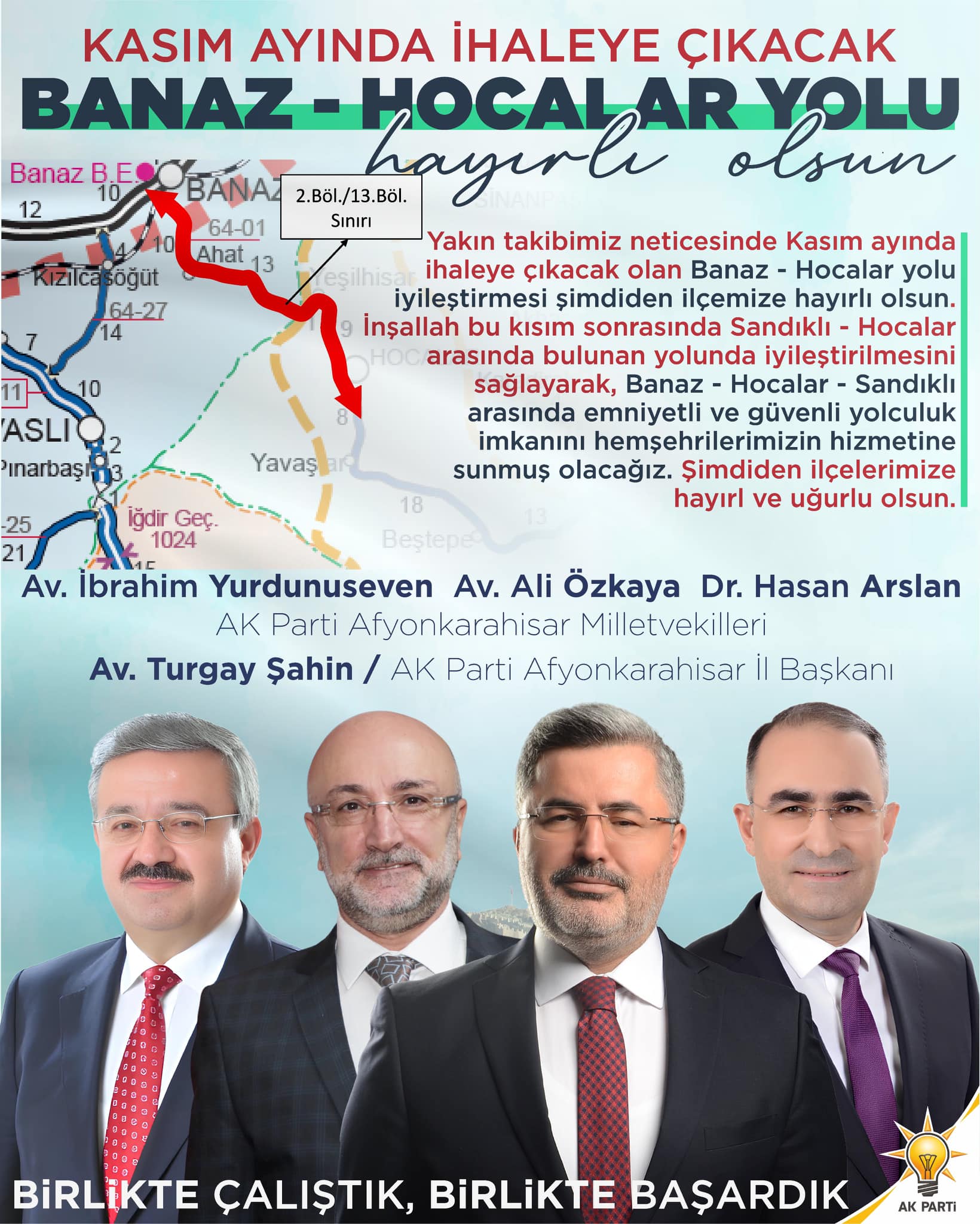 Banaz – Hocalar yolu ihalesi Kasım’da