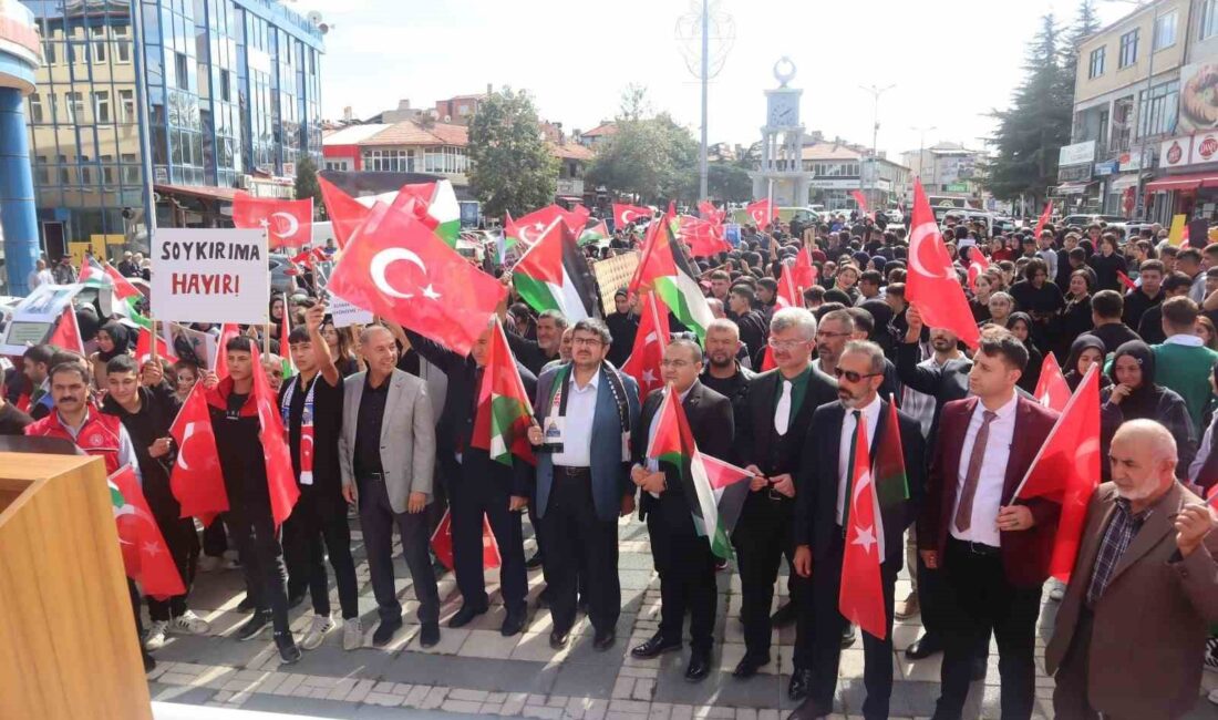 ŞUHUT'TA GAZZE'YE DESTEK İÇİN