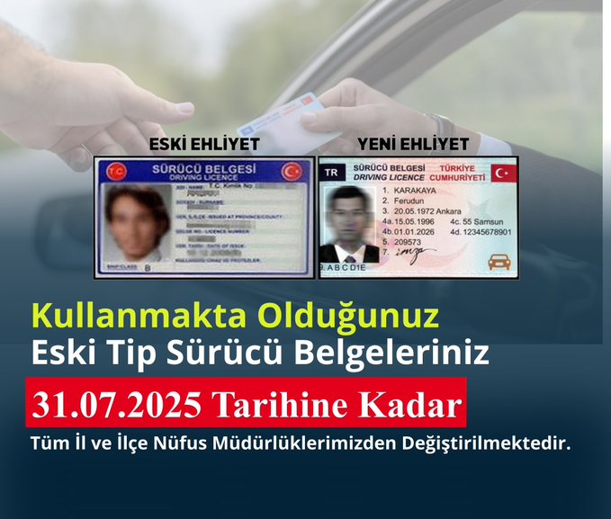 Ehliyet değiştirme son tarih ne zaman