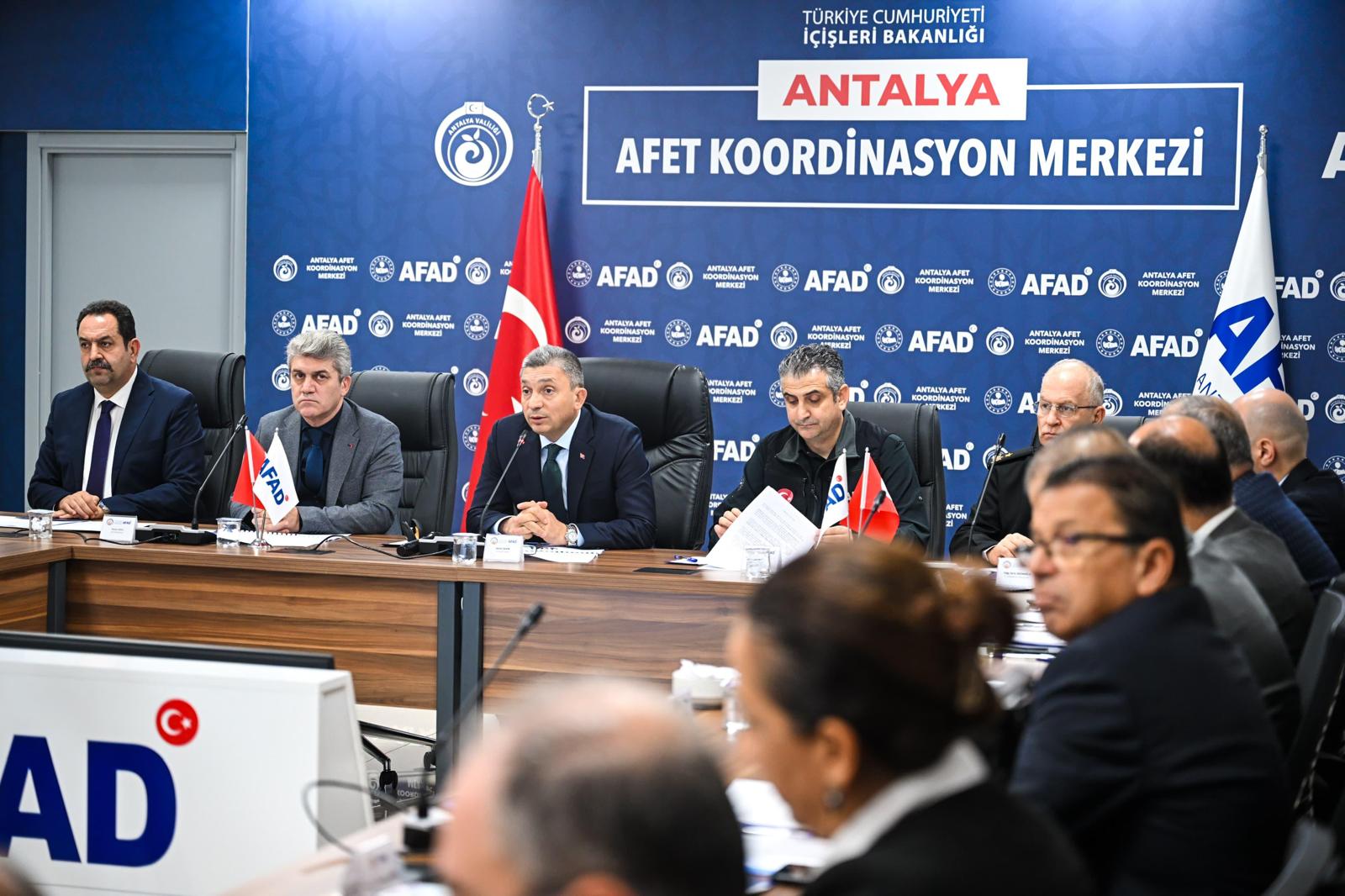 Antalya İl Afet ve Acil Durum Koordinasyon Kurulu Toplantısı Gerçekleştirildi