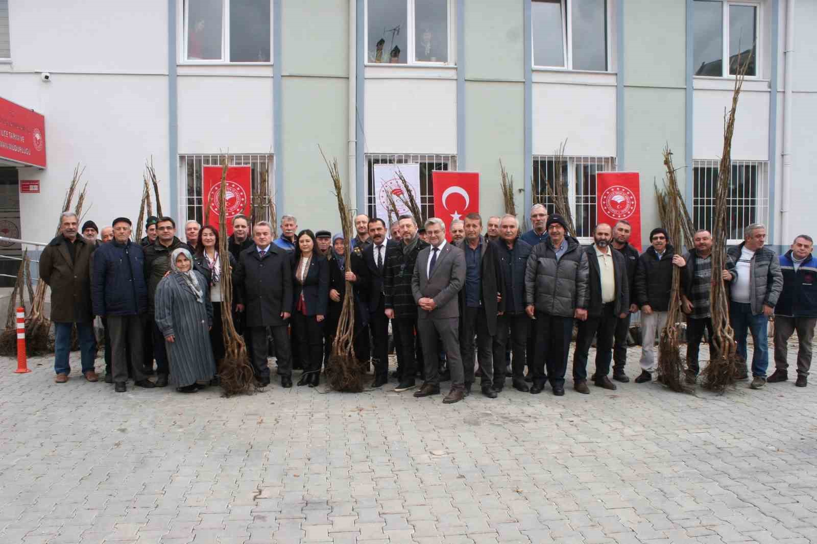 Bozüyük’te çiftçilere meyve fidanı dağıtıldı