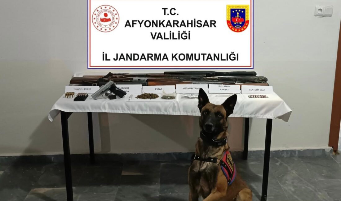 Afyonkarahisar’da jandarma ekipleri, araç