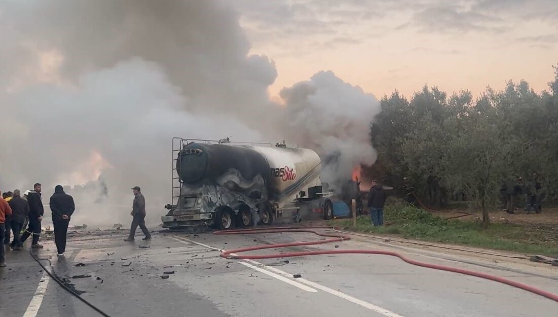 Bursa'nın İznik ilçesinde tanker