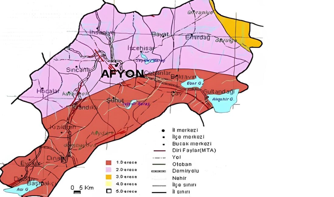 Afyon deprem risk haritası,