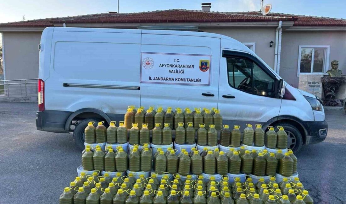 Afyonkarahisar’da jandarma sahte zeytinyağı