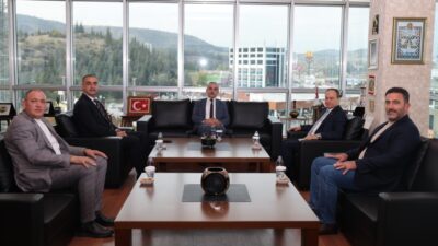 Ziyarette, ATSO Yönetim Kurulu Başkanı Hüsnü Serteser, ATSO Meclis Başkanı