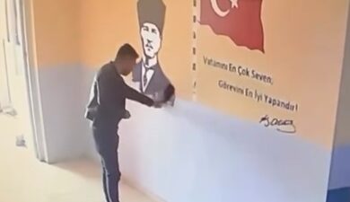 Anasınıfı öğrencisi Cemre Kartal’ın babası Veli Kartal kızını okuldan almaya