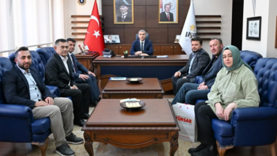 Ziyarette, Dumlupınar BTK Yönetim Kurulu üyeleri Hamdi Bağatur, Samim Kanat