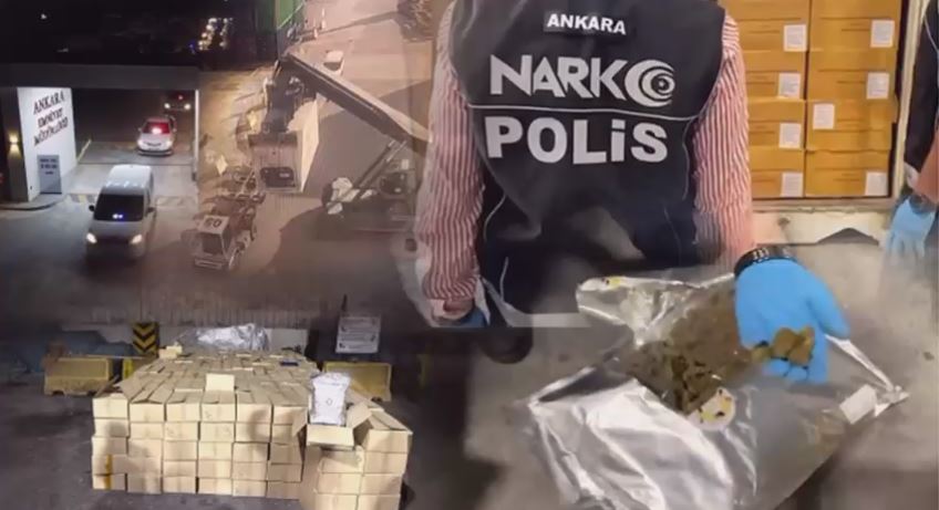 Gerçekleştirilen büyük çaplı narkotik operasyonunda 1 ton 508 bin kilogram