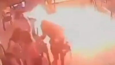 Brezilya’da bulunan bir benzin istasyonunun içindeki restoranda akıl almaz bir