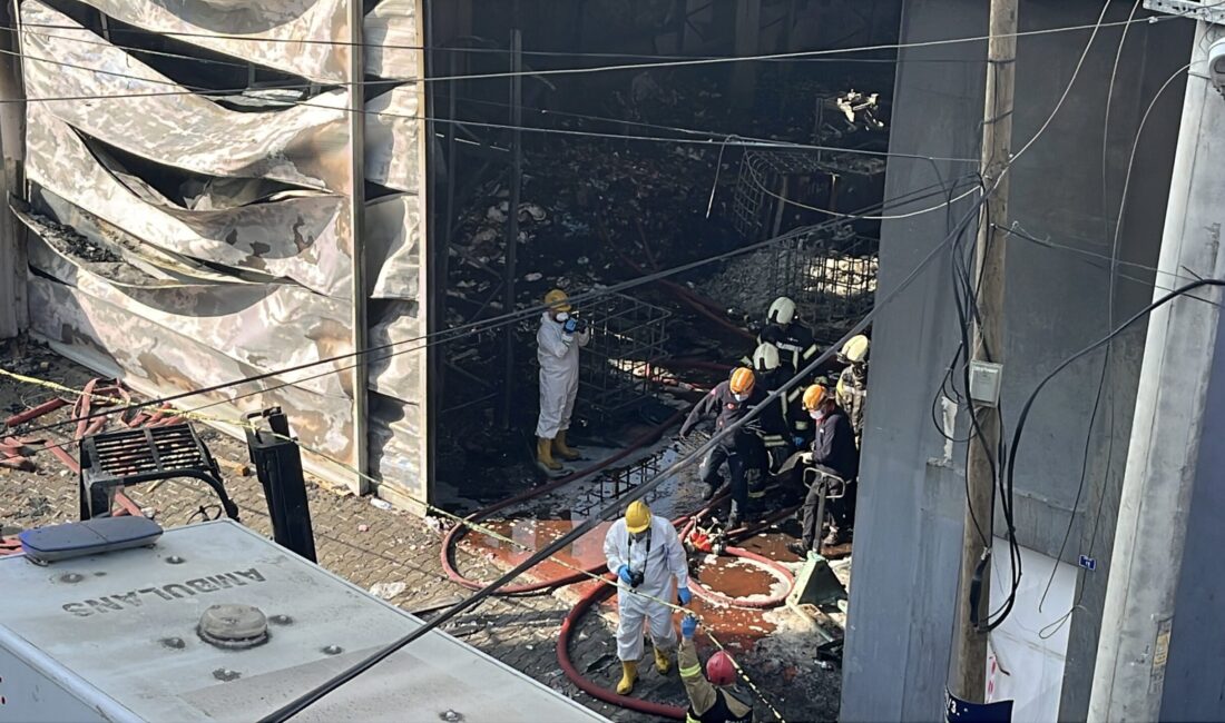 Dilovası Mimar Sinan Mahallesi’ndeki kozmetik fabrikasında 8 Kasım sabahı çıkan