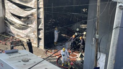 Dilovası Mimar Sinan Mahallesi’ndeki kozmetik fabrikasında 8 Kasım sabahı çıkan