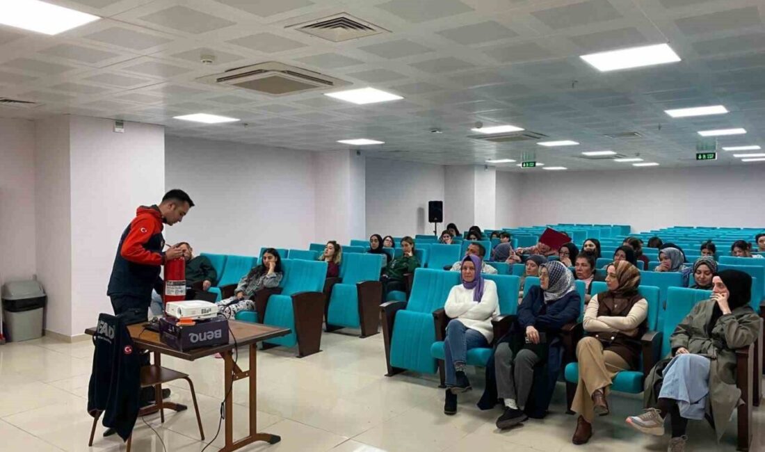 AFAD açıklamasına göre eğitim çalışmasında, afet farkındalığı, yangın farkındalığı, toplanma