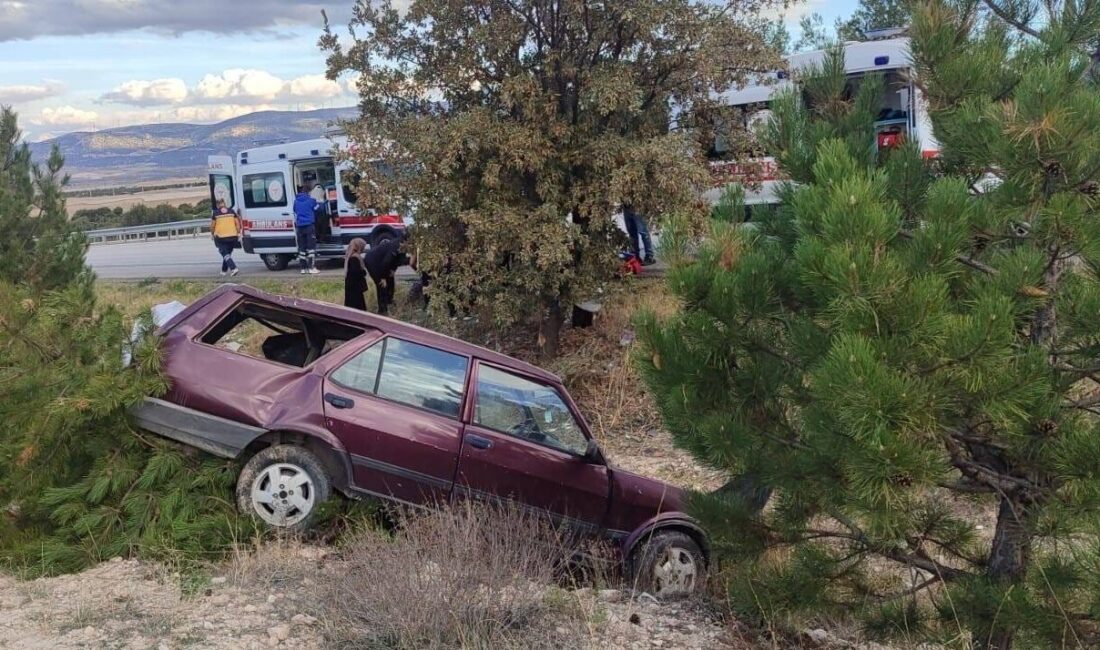 AFYONKARAHİSAR (AA) – Afyonkarahisar'ın Dinar ilçesinde şarampole devrilen otomobildeki 4