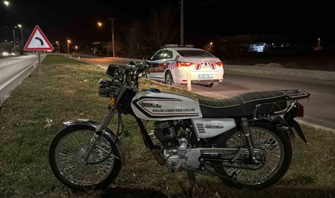 Afyonkarahisar’da sürücüsünün direksiyon hakimiyetini kaybetmesi sonucu kaldırıma çarparak peyzaj alanına