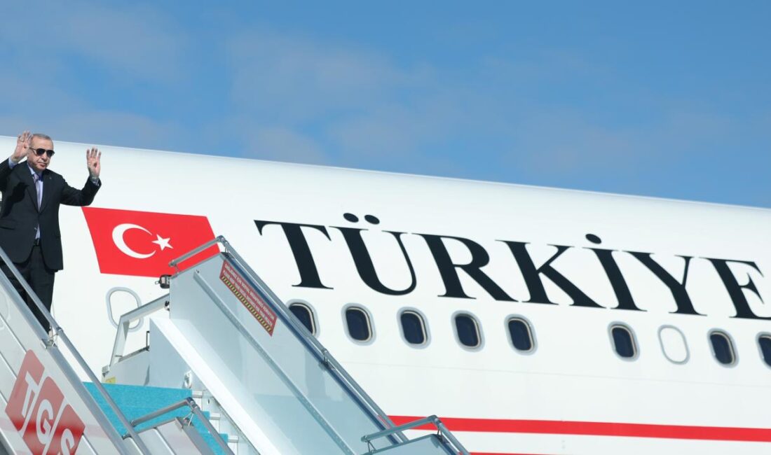 Cumhurbaşkanı Erdoğan, Azerbaycan’ın başkenti Bakü’deki temaslarının ardından “TC-TUR” uçağıyla İstanbul’a