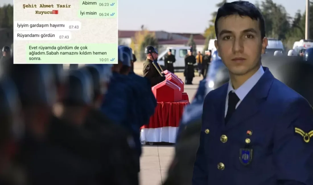 Şehit Kuyucu, şehit olmadan birkaç saat önce kız kardeşiyle mesajla
