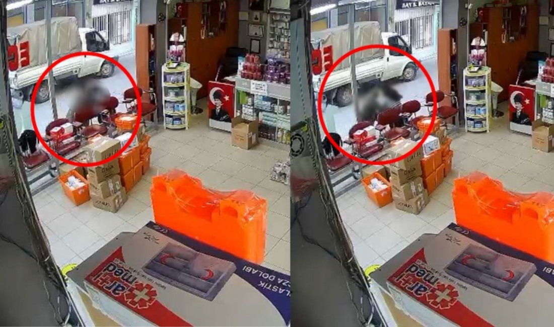 Bursa Yıldırım ilçesinde 30 Ekim’de saat 10.00 sıralarında eczanede çalışan