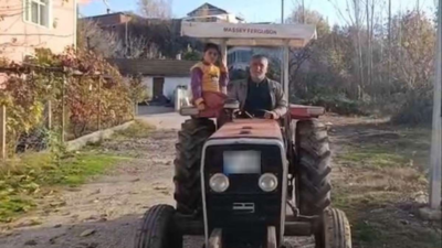 Tokat’ın Çerçi köyünde yaşayan çiftçi Hasan Küsen, üzerine kayıtlı traktörüne,