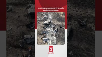 C-130 uçağımızın enkazına ait görüntü işte havadan böyle kaydedildi. https://kanal3.com.tr/