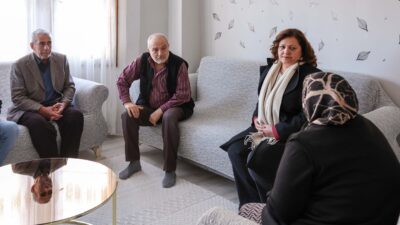 Ziyarette merhum Yaşar Çetin’in ailesi ve yakınlarıyla bir araya gelen