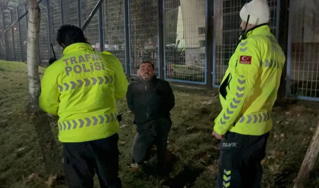 Kayseri’de polisten kaçarken trafik kurallarını altüst eden sürücü, yakalanıp alkolmetre