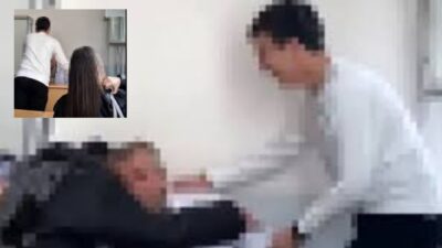 Çankaya’daki Kocatepe Mimar Kemal Anadolu Lisesi’nde öğrencilerin sınıf içinde öğretmenlerine