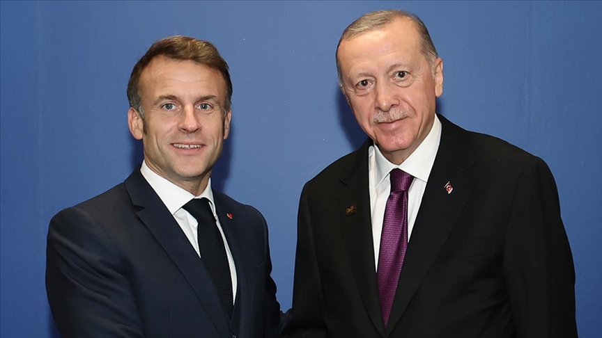 Cumhurbaşkanı Recep Tayyip Erdoğan, Fransa Cumhurbaşkanı Emmanuel Macron ile karşı
